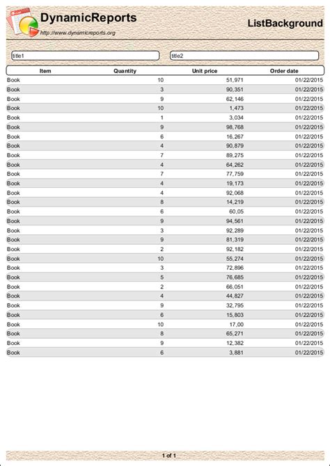 List Background — dynamicreports 5.1.0 documentation