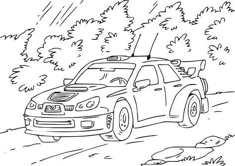 Coloriage voiture de rallye à imprimer