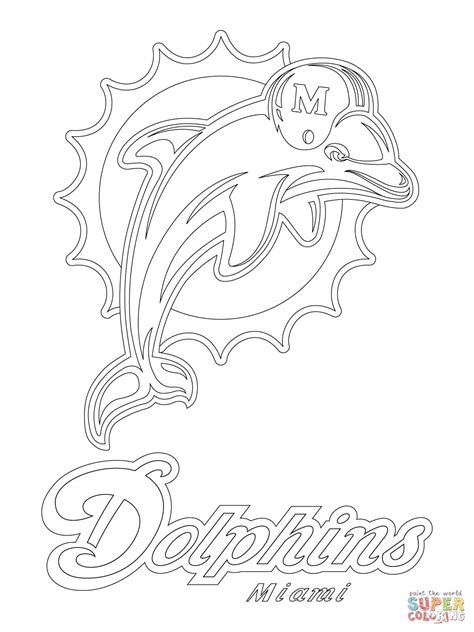 coloriage logo des dolphins de miami coloriages a imprimer gratuits ...