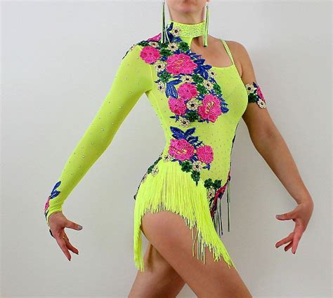 Salsa Bachata carribean Dance Dress for Show Competition Fringe Lace ...