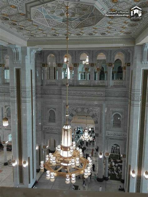 Beautiful interior of the new expansion of masjid al Haram # Mecca