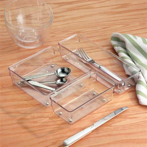 InterDesign Linus Kitchen Drawer Organizer for Utensils, Tools, Gadgets ...