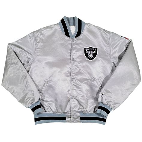 Starter Black Bomber Los Angeles Raiders Jacket - Jackets Masters