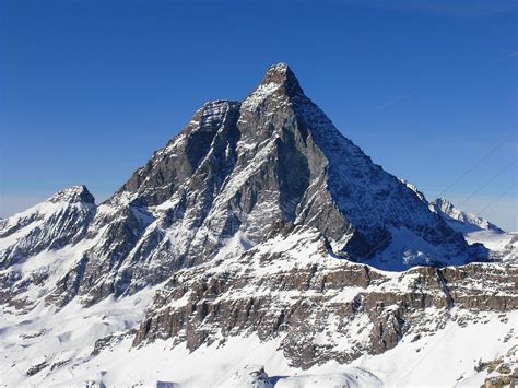 The rarely seen Italian side of Mount Cervino (also known as Matterhorn ...