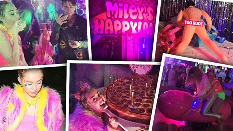 Twerk it! 16 Photos Of Miley Cyrus’ Raunchy 22nd Birthday Bash