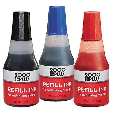 2000 PLUS Self Inking Stamp Refill Ink 1 Oz Blue by Office Depot & OfficeMax