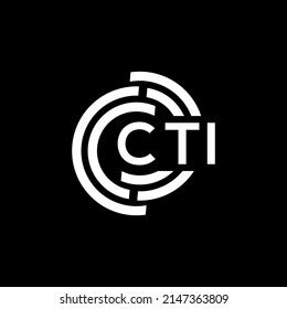 Cti Letter Logo Design On Black Stock Vector (Royalty Free) 2147363809 | Shutterstock