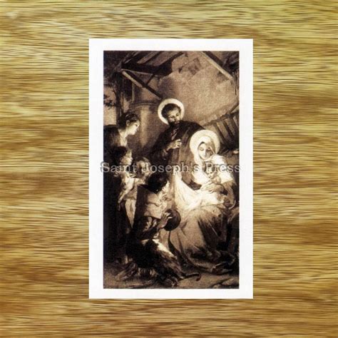 Holy Family Christmas Holy Card - Saint Joseph's Press