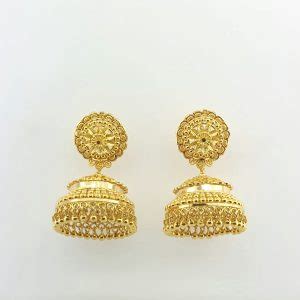 Indian Gold Earrings For Women | Gold Jhumka | OM Jewellers