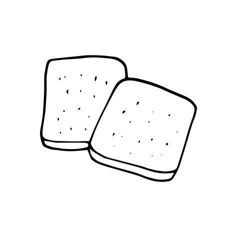 Hand drawn sliced bread pieces 25888898 Vector Art at Vecteezy