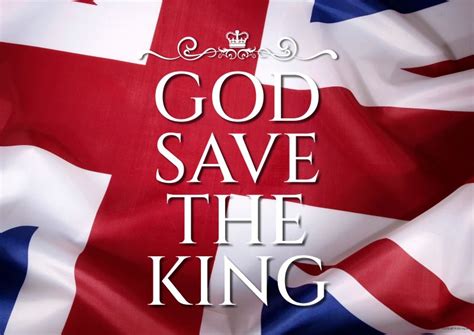 God Save the King Landscape Message Poster