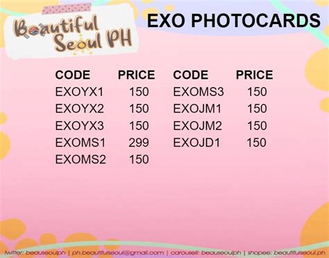 EXO PHOTOCARDS, Hobbies & Toys, Memorabilia & Collectibles, K-Wave on Carousell