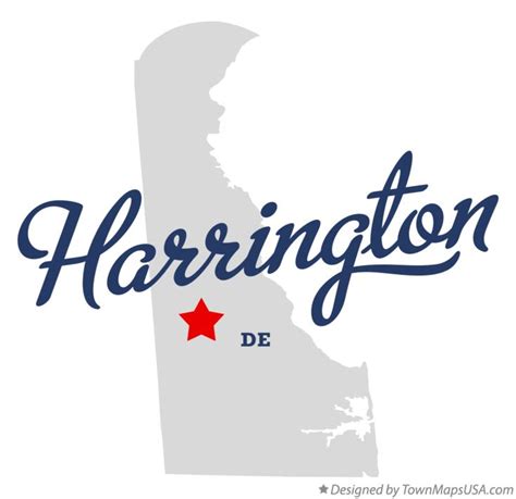 Map of Harrington, DE, Delaware