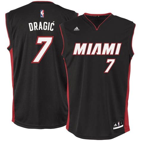 the adi - designed jersey for the miami heaters is shown in black and red