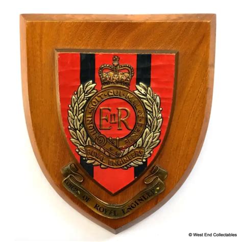 OLD 1950S CORPS of Royal Engineers British Army Plaque Shield Crest Badge A $61.62 - PicClick