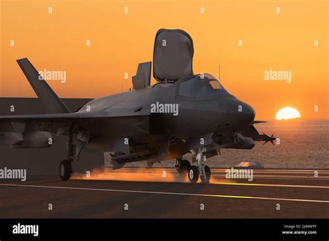 Lockheed Martin F-35 Lightning II during takeoff from the deck of an ...