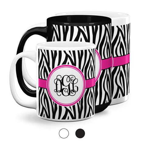 Zebra Print Coffee Mugs (Personalized) - YouCustomizeIt