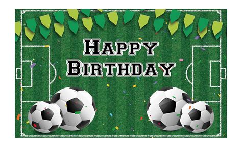 Buy Allenjoy Soccer Theme Happy Birthday Backdrop Sports Football Field Photography Background ...