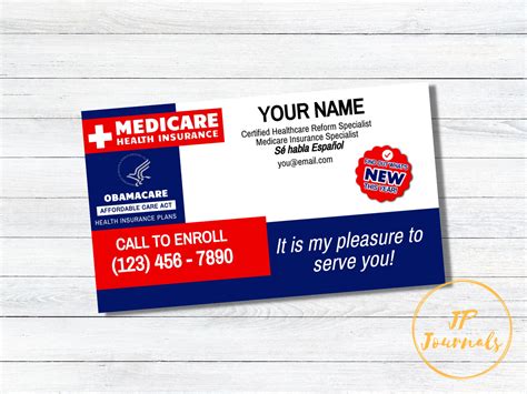 Personalized Medicare Insurance Sales Business Cards – JP Designs and Gifts