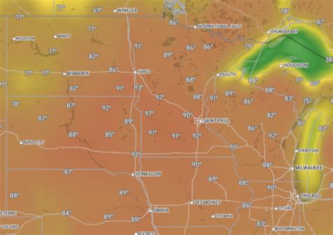 Heat dome Minnesota St. Paul Twin Cities