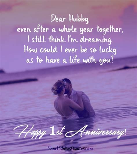 Happy 1st Anniversary Husband Quotes - ShortQuotes.cc