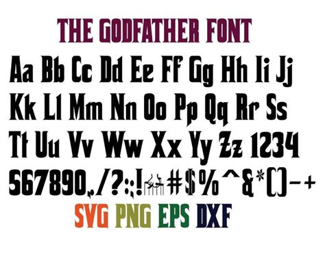 THE GODFATHER FONT / The Godfather Alphabet / The Godfather | Etsy