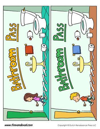 Printable Bathroom Passes – Tim's Printables in 2023 | Bathroom pass, Bathroom printables, Classroom