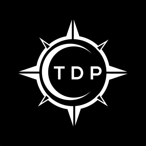 TDP abstract technology logo design on Black background. TDP creative ...