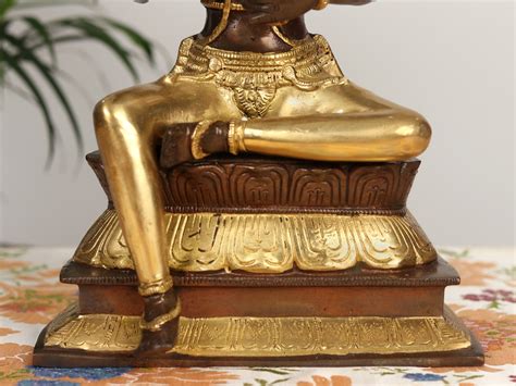 16" Brahma Ji In Brass | Exotic India Art