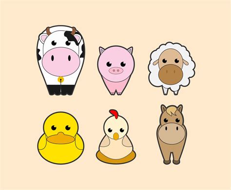 Cute Farm Animals Svg File