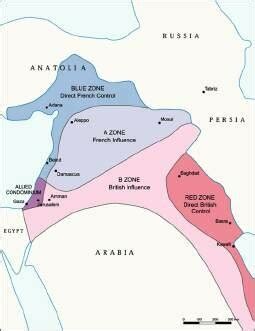 5 The Sykes-Picot Agreement map between the UK and France 1916 ...