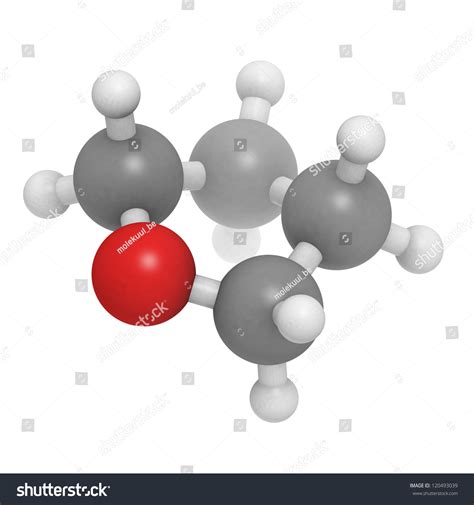 Tetrahydrofuran (Thf) Molecule, Chemical Structure. Thf Is Used As A ...