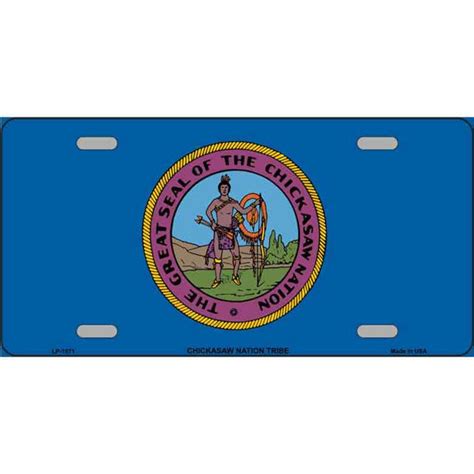 CHICKASAW NATION FLAG Metal License Plate Sign Novelty Vanity Craft Supply - Etsy