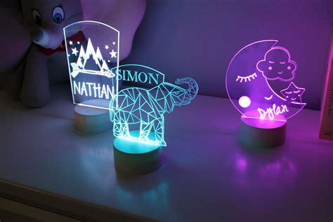 Personalized Night Light | Dinosaur - Etchey