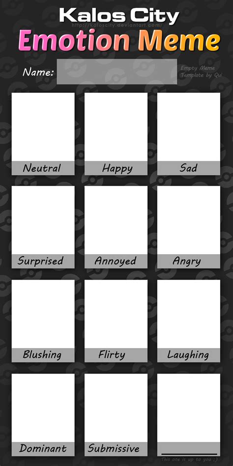 KalosCity Emotion Meme Template by Qvi on DeviantArt