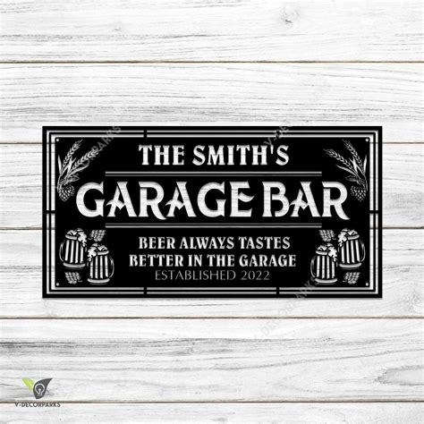 Beer Always Tastes Better In The Garage Personalized Funny Metal Sign ...