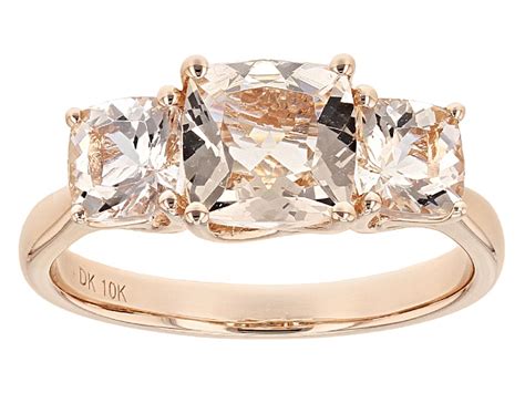 Pink Morganite 10k Rose Gold Ring 2.12ctw in 2020 | Gold rings, Pink gemstones, Rose gold