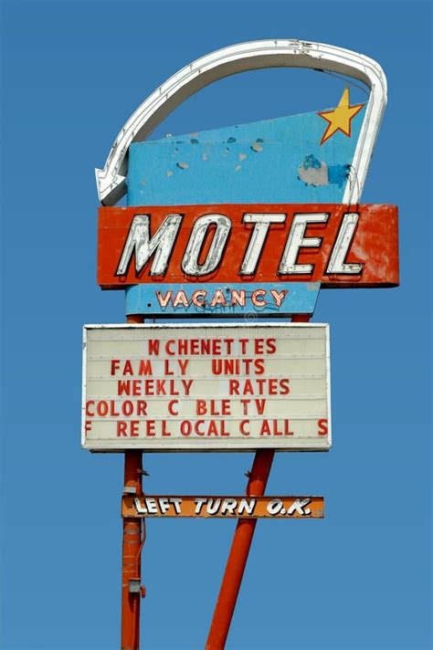 Vintage motel sign stock image. Image of fifties, travel - 16374905