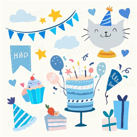 Celebration party sticker vector set | Premium Vector - rawpixel