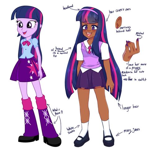 Twilight sparkle Equestria Girls redesign by Diameltzowo on DeviantArt