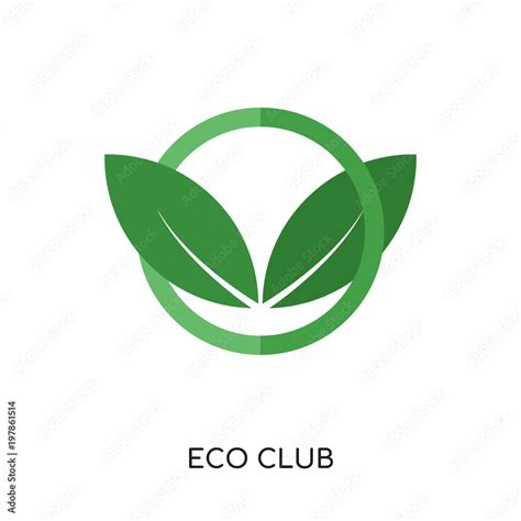 eco club logo isolated on white background for your web, mobile and app design Stock Vector ...