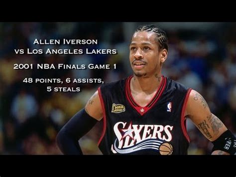 Allen Iverson vs Los Angeles Lakers: 2001 NBA Finals Game 1 Full Highlights - 48 points & 6 ...