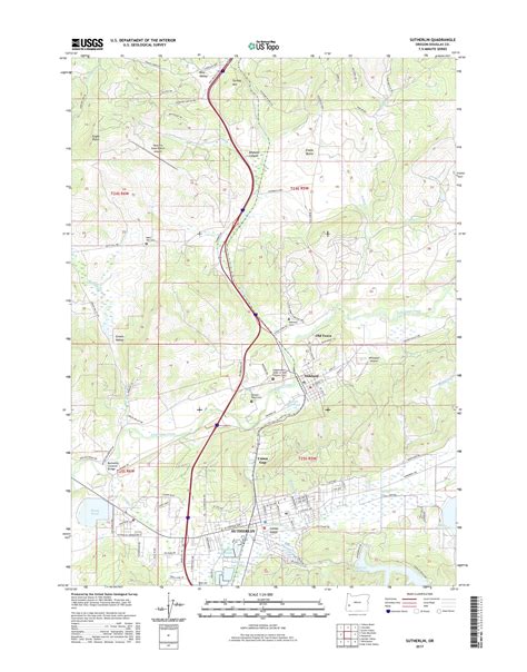 MyTopo Sutherlin, Oregon USGS Quad Topo Map