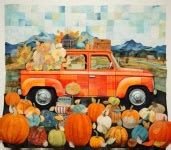 Fall Pumpkin Truck Calendar Art Free Stock Photo - Public Domain Pictures