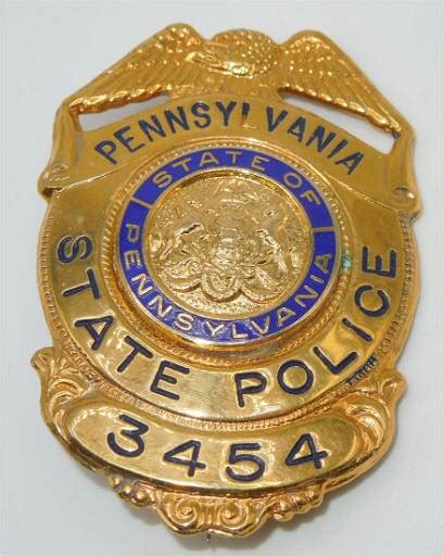 Vintage Pennsylvania State Police Badge #3484