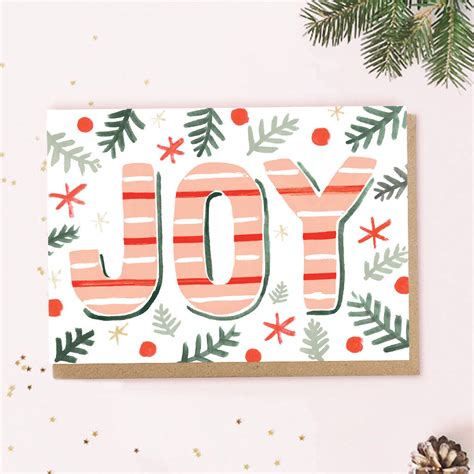 Joy Christmas Card By Jade Fisher | notonthehighstreet.com