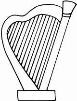 Harp Coloring Page At GetDrawings  Free Download Home sketch template