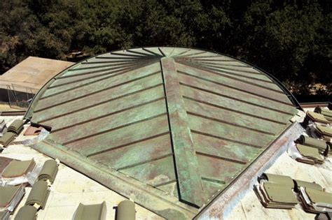 Copper Standing Seam Roof W/Green Over Brown Patina | Concord Sheet ...