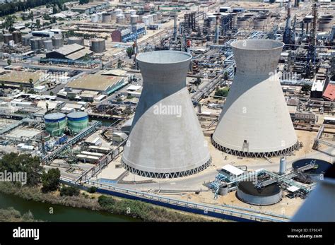 Bay Of Haifa Industrial Zone Aerial View Stock Photo - Alamy