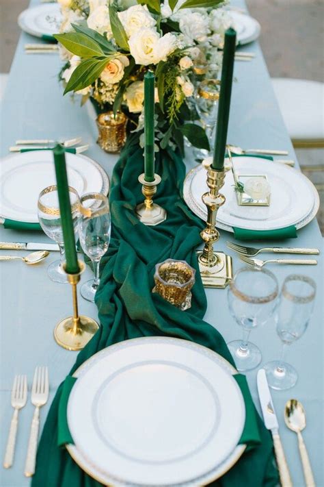 Elegant Emerald and Gold Wedding Attire - Weddings & Brides | Green ...